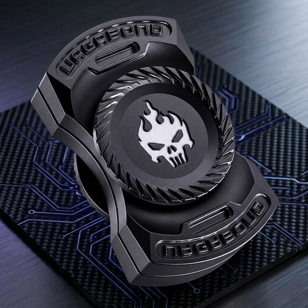 Ghost EDC Fidget Slider & Spinner – Metal Magnetic Tactile Push Toy