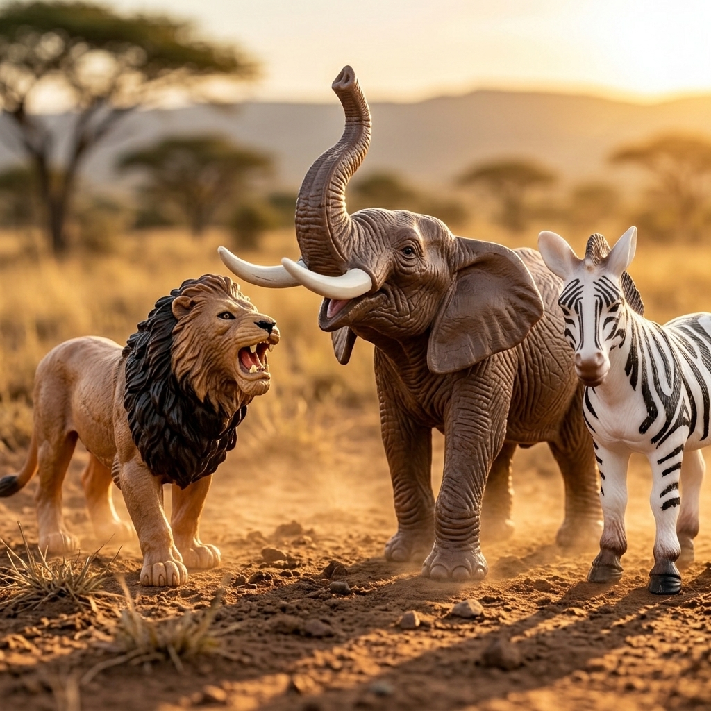 Wild Animal World Figure Set – Educational Safari Play Set