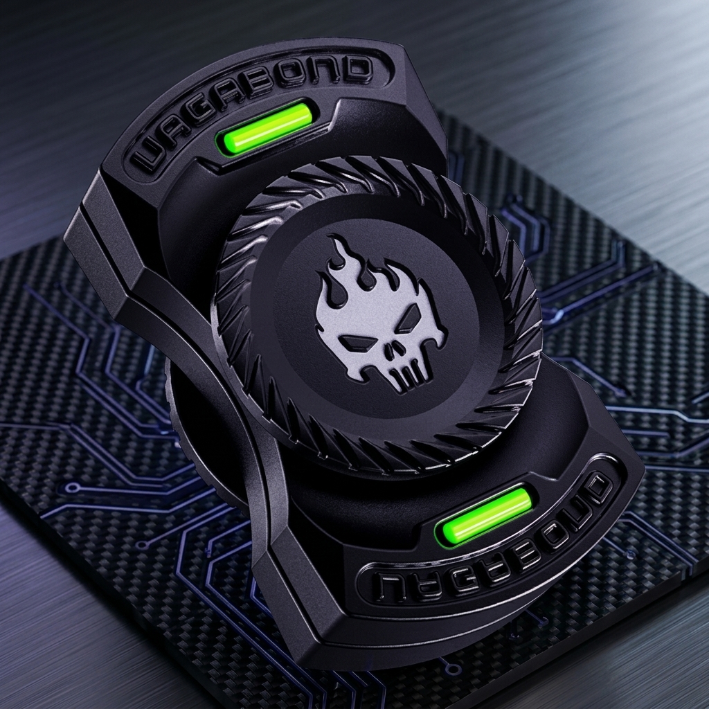 Ghost EDC Fidget Slider & Spinner – Metal Magnetic Tactile Push Toy