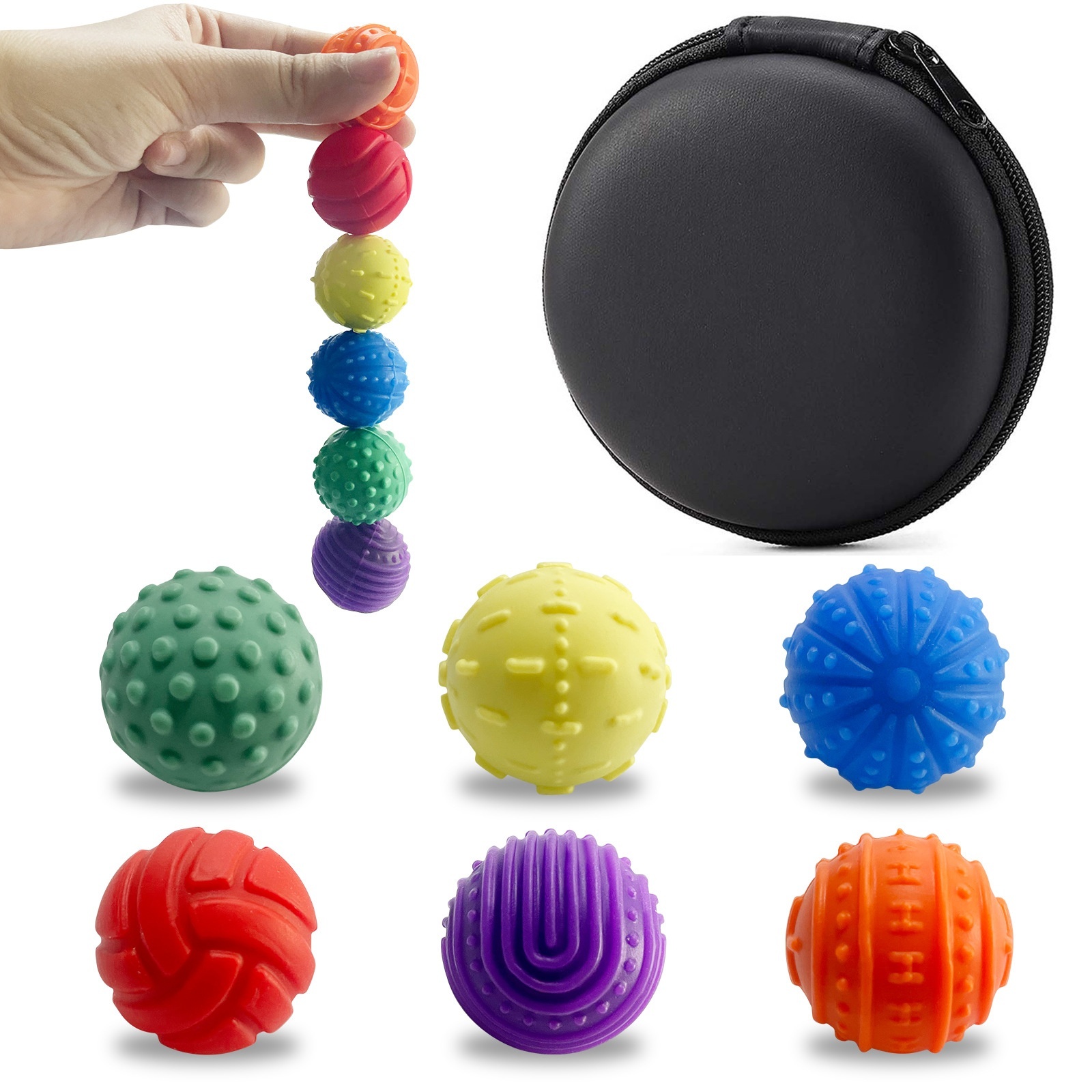 MagTextured Sensory Spheres - Magnetic Stress Relief Set