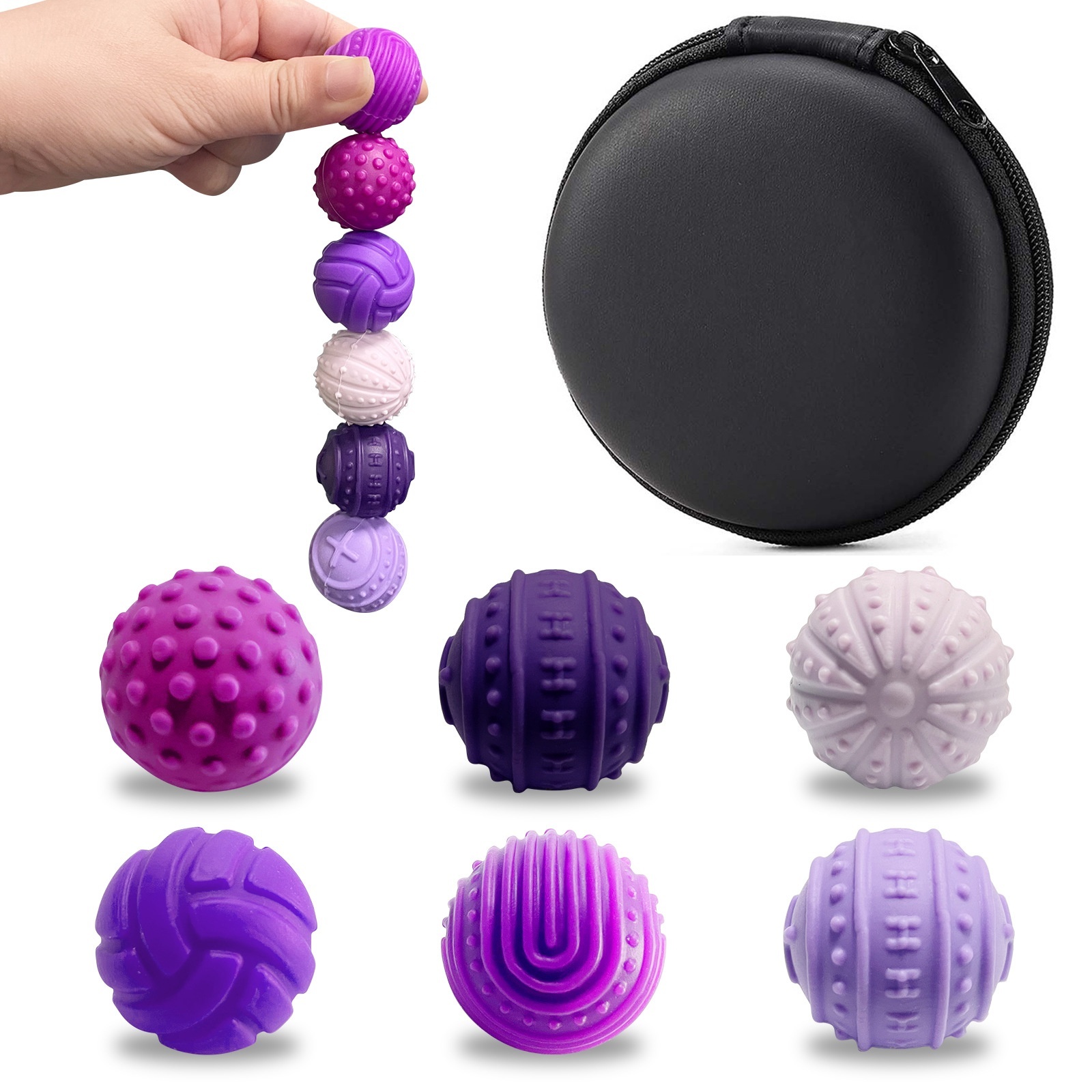 MagTextured Sensory Spheres - Magnetic Stress Relief Set