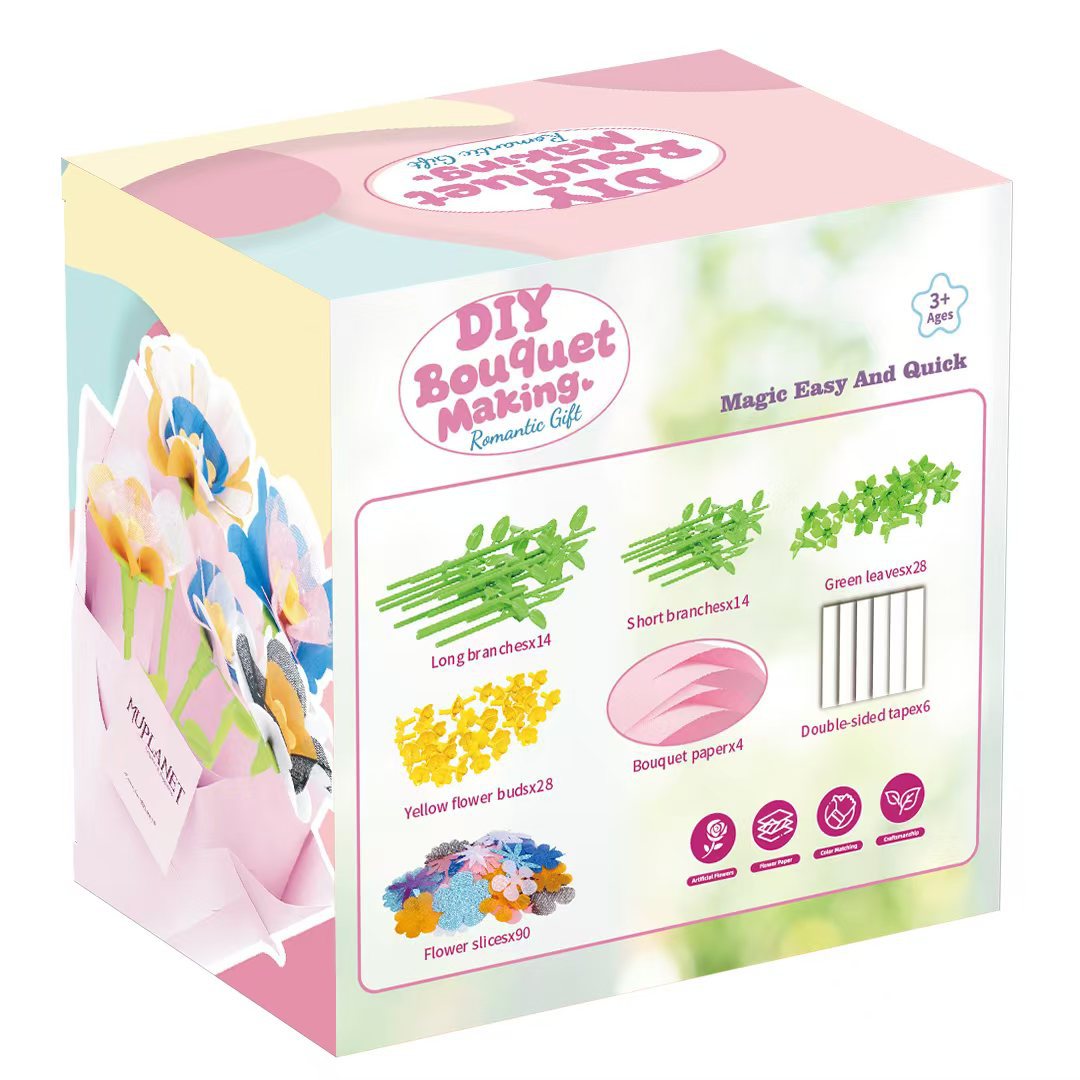  🌸 Artificial Floral Bouquet Maker: Handmade DIY Gift