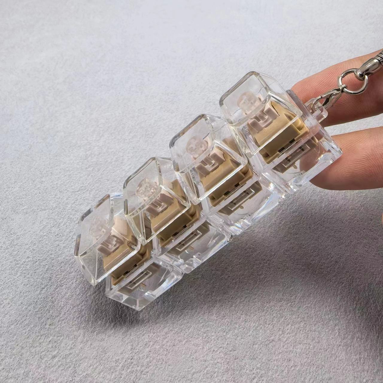 DIY Unzipped Keyboard Keychain