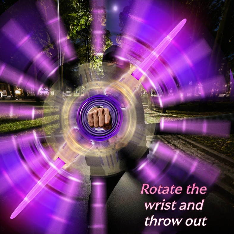 Telescopic Gravity Light Up Sword USB Charging Kids Double Head Laser Sword Toy with Light Sound Effect for Party Role Play Gift