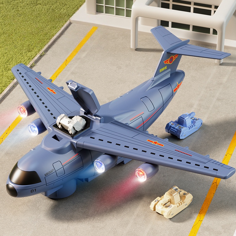 Kids' Electric Bump - and - Go Transport Plane Model Toy: A Light - Up Gift for Boys ✈️🎁