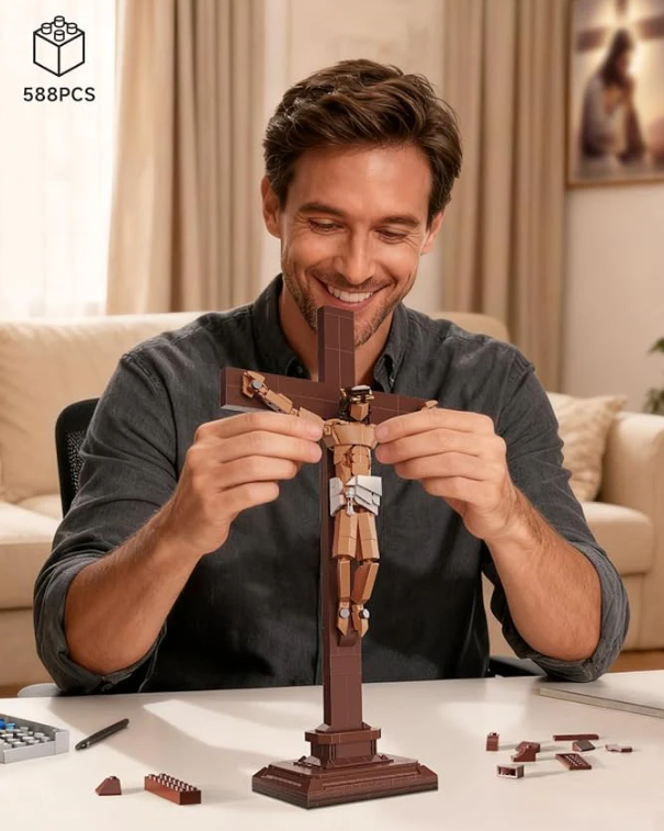 MOC Christianity Jesus Cross Building Blocks Model