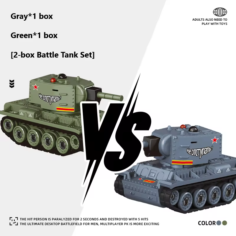 New 1/64 Mini Tank Simulation Remote Control Tank Battery Tracked Infrared Simulation Battle Competition 2.4g Children'S Gift