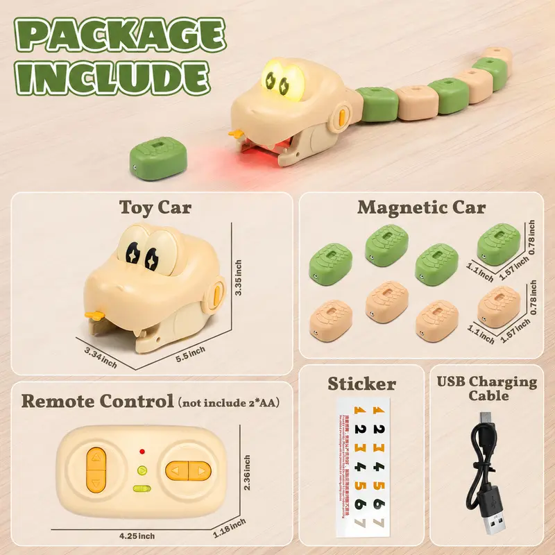 Fun Magnetic Growing Snake RC Toy Set | Fun Family Game for Kids