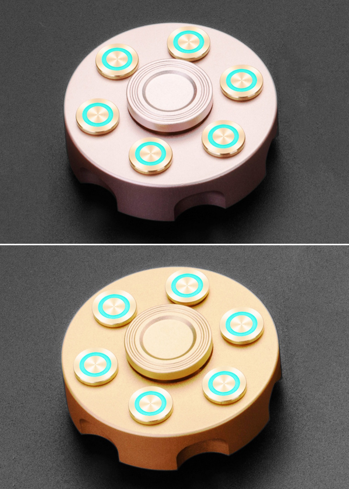 Luminous Cylinder EDC Fidget Spinner - Kinetic Desk Toy for Focus & Stress Relief