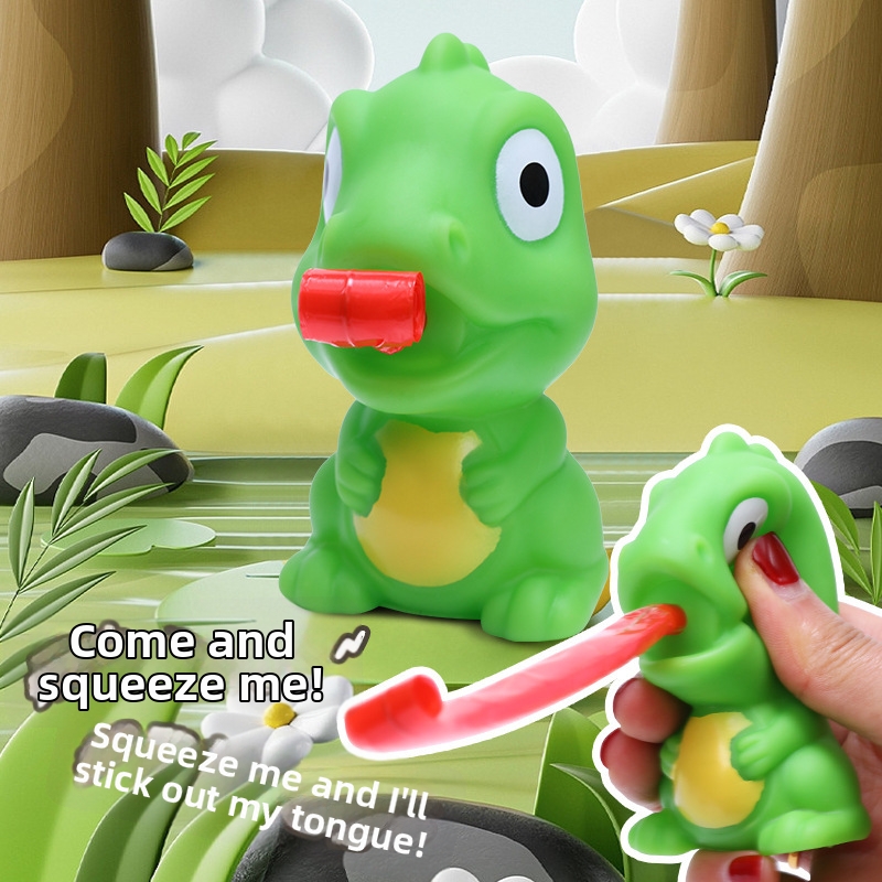 Pop-Out Tongue Squishy Toys | Your Stress-Busting BFFs 🐸🦖