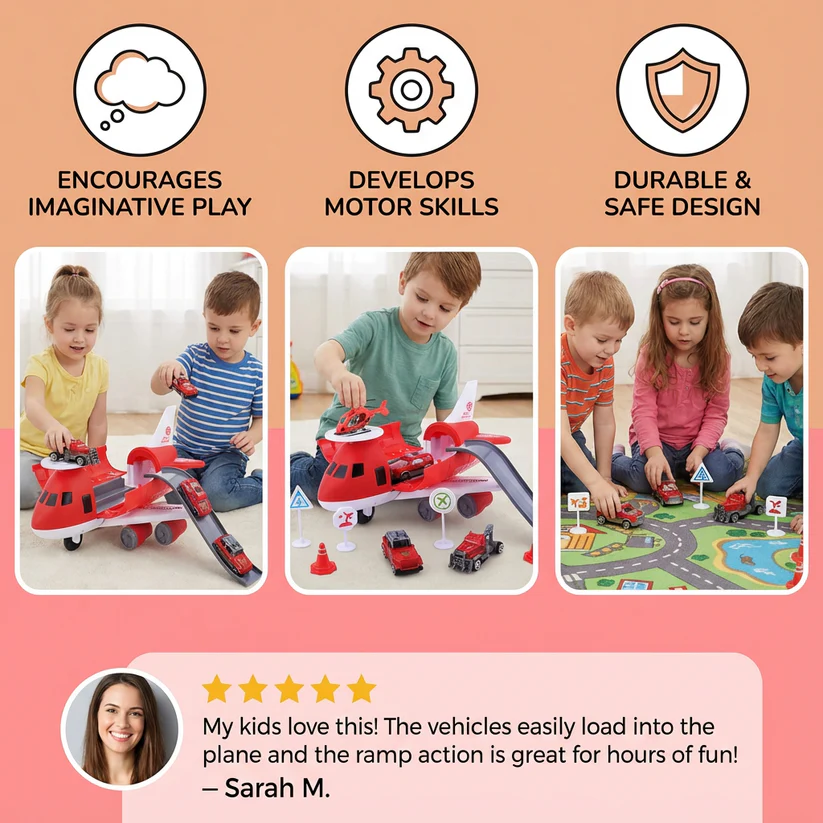 Airplane & Vehicle Play Set