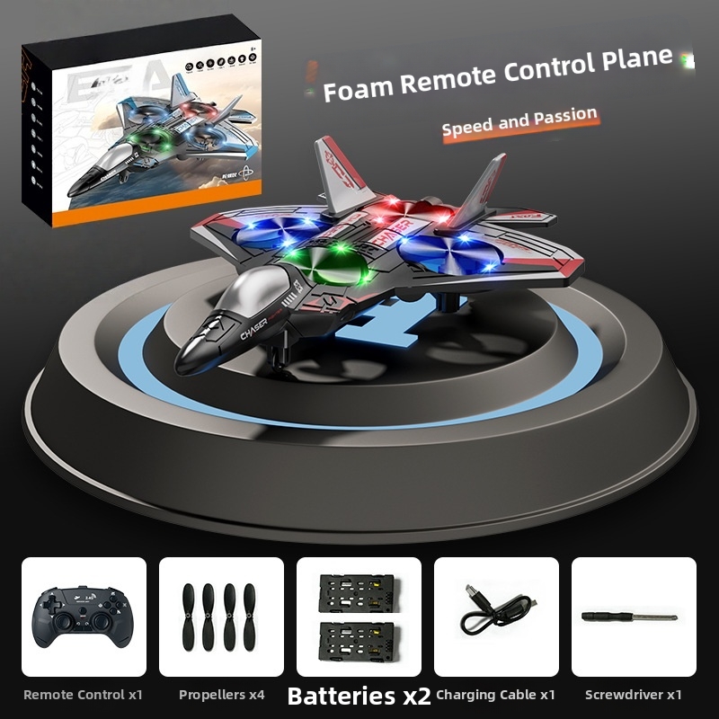 🛩️Foam remote-controlled fighter, shock-resistant quadcopter, aerial stunt drone
