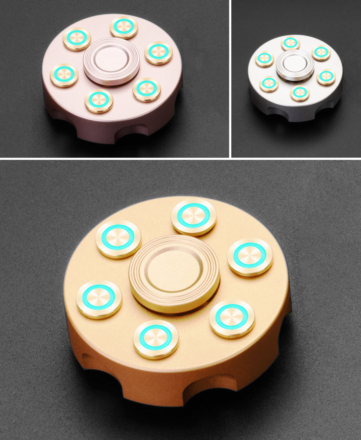Luminous Cylinder EDC Fidget Spinner - Kinetic Desk Toy for Focus & Stress Relief