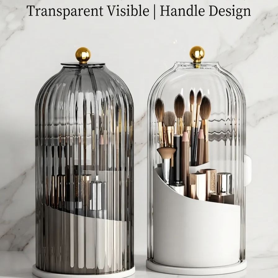 🧴 360° Rotating Storage Organizer — See Everything at a Glance ✨