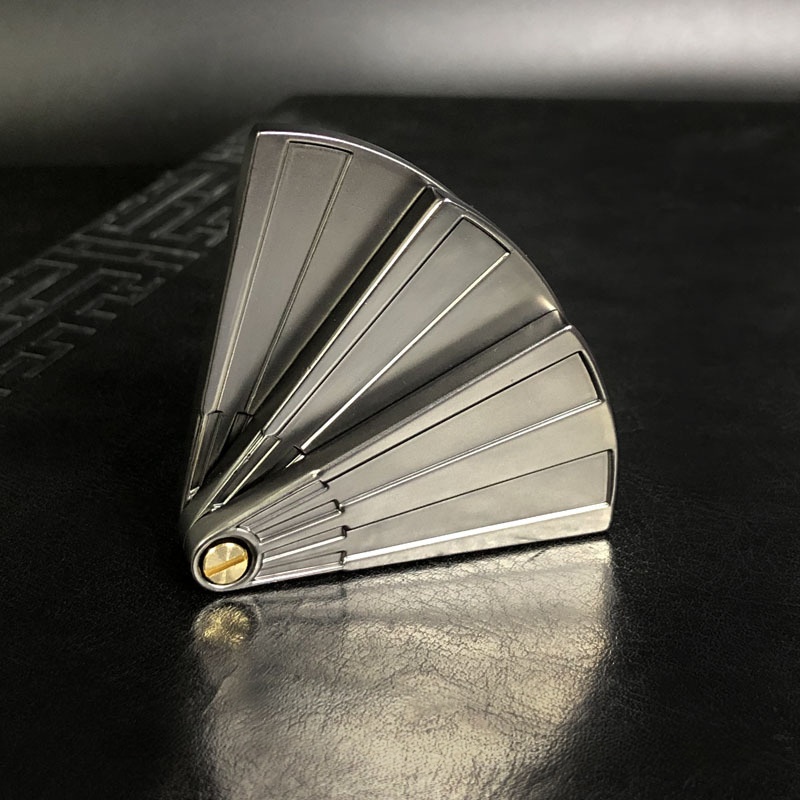 Folding Fan Magnetic Fidget Slider – Metallic Sensory EDC Stress Relief Toy