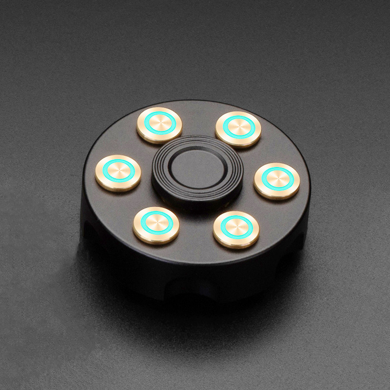 Luminous Cylinder EDC Fidget Spinner - Kinetic Desk Toy for Focus & Stress Relief