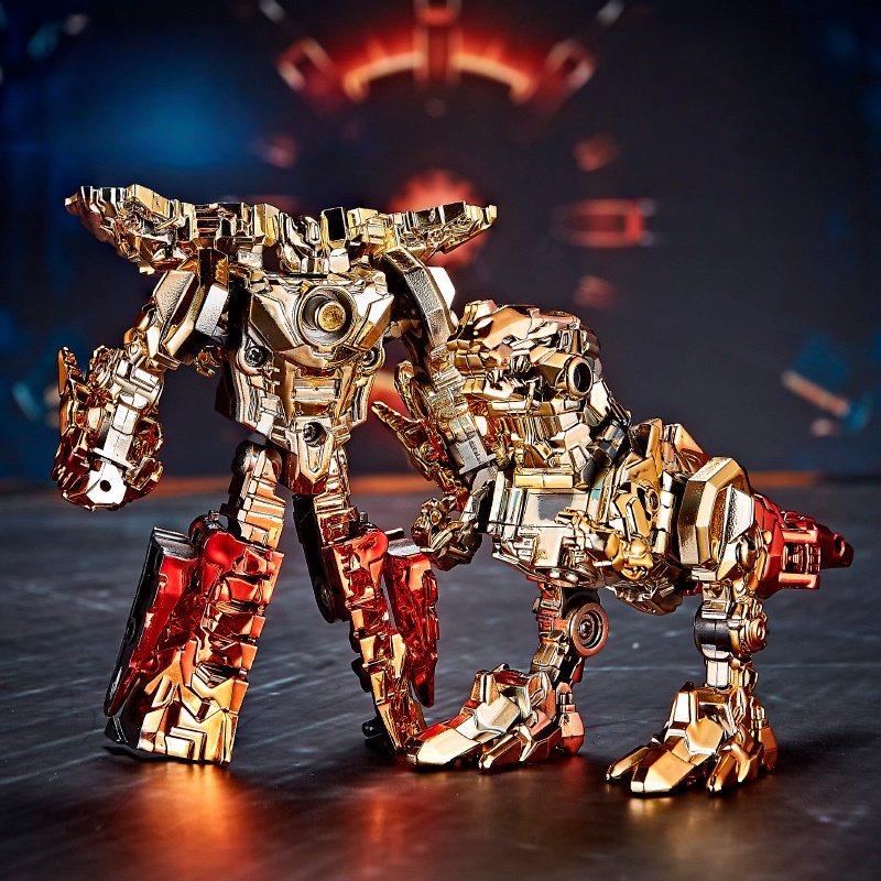 🦕Electroplated Rainbow-Finished Alloy Dinosaur Transformation Toy