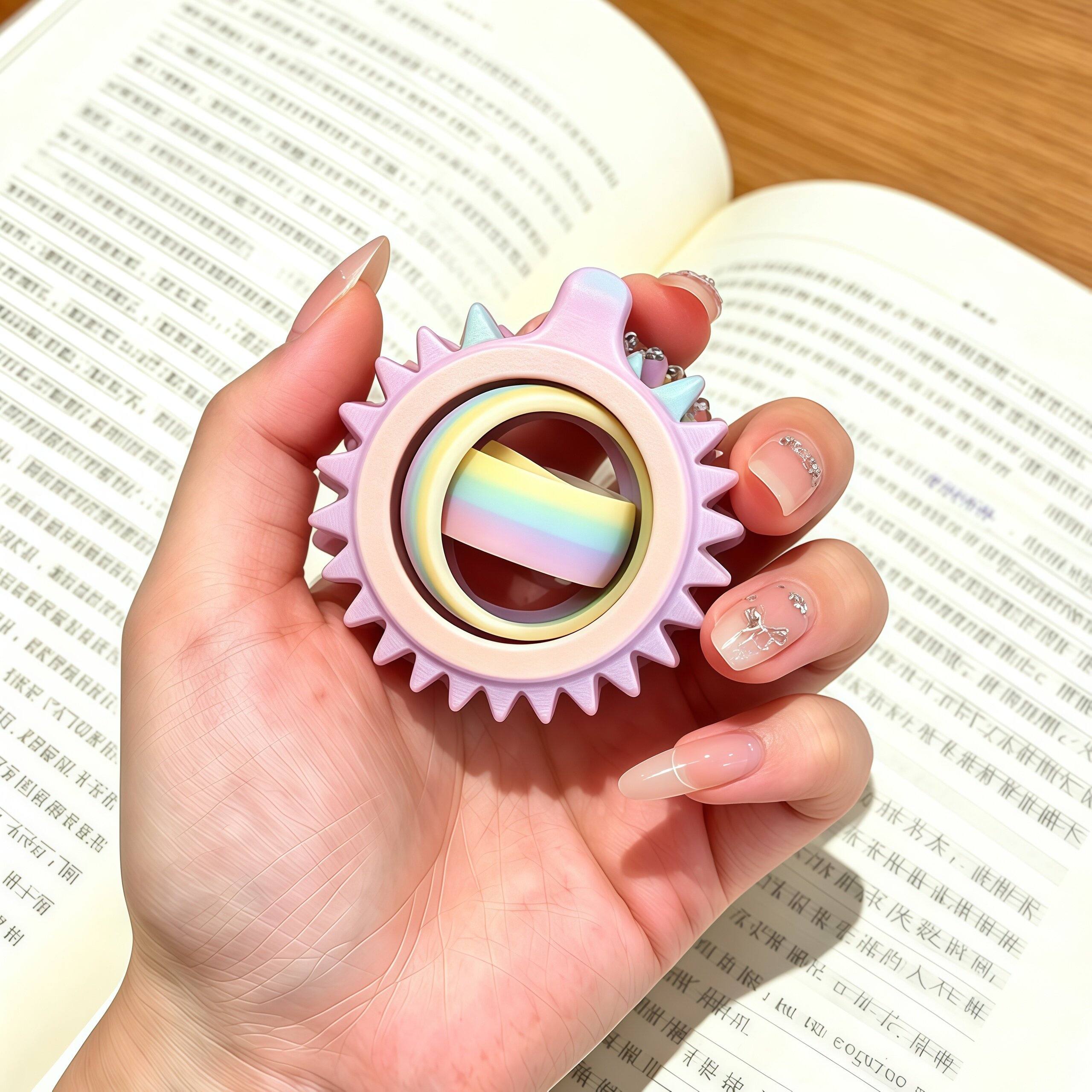 Spiky Hedgehog Finger Spinner – Dual-Mode Sensory Fidget Toy