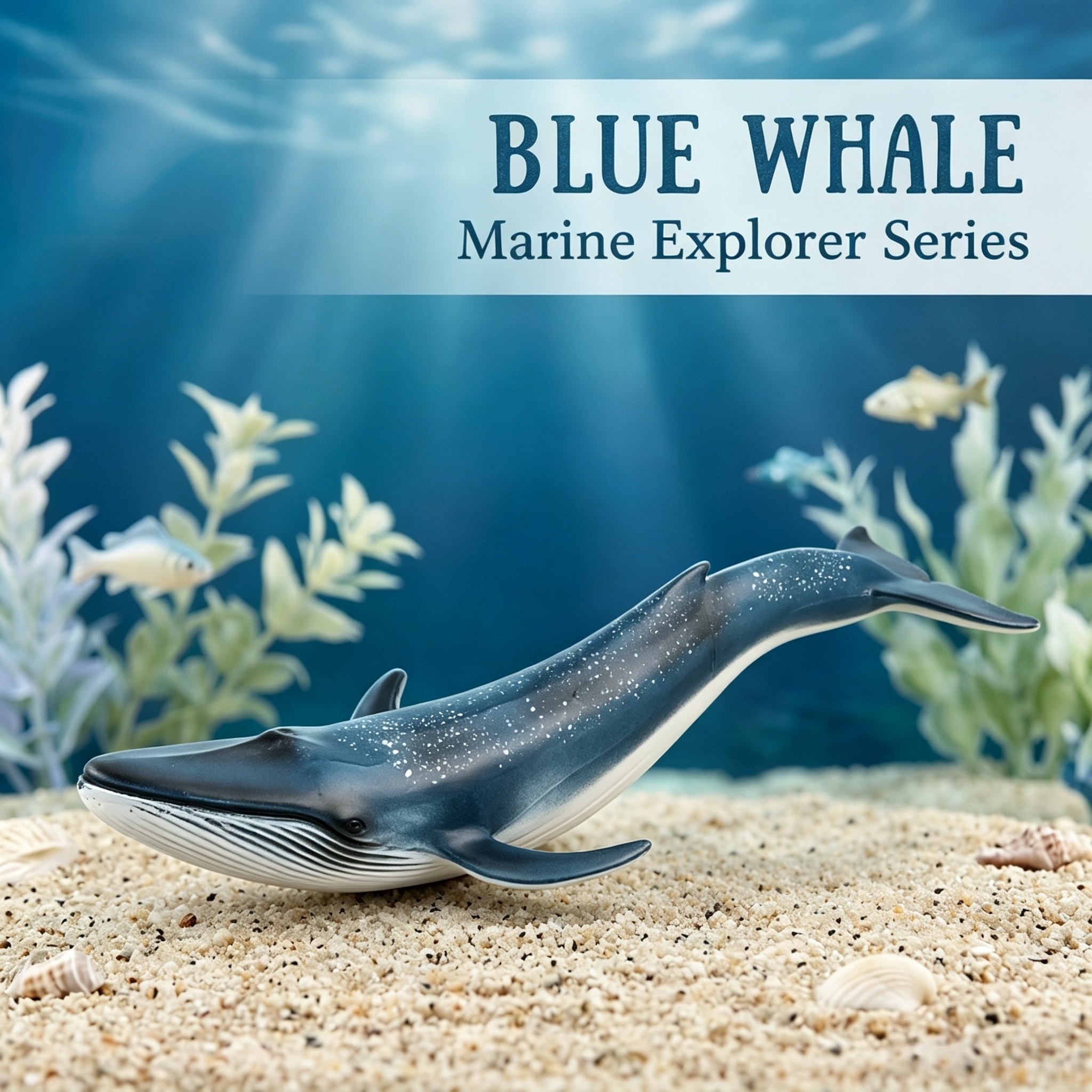 Educational Marine Life Discovery Kit: Lifelike Whale & Shark Models for Gifts & Decor