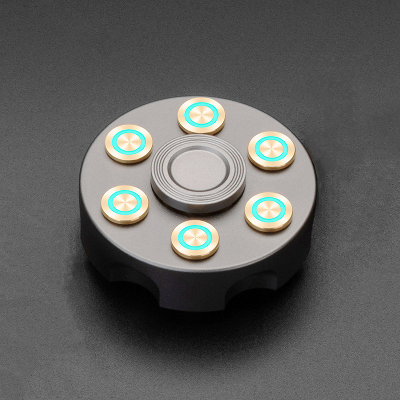 Luminous Cylinder EDC Fidget Spinner - Kinetic Desk Toy for Focus & Stress Relief