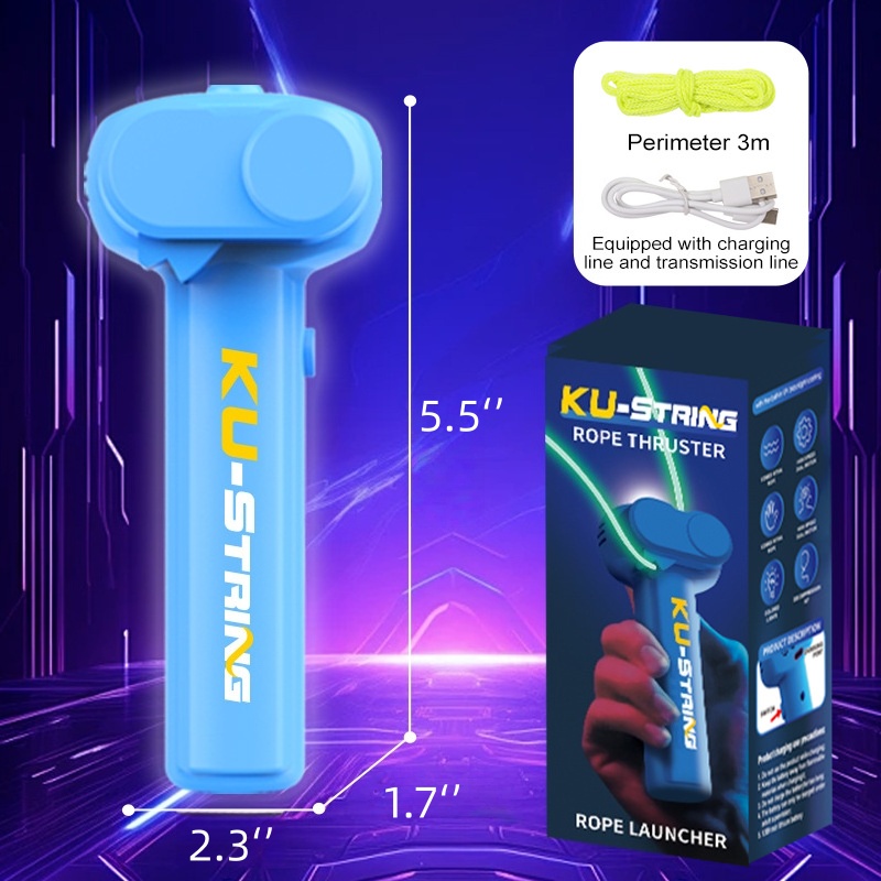 🎉Charging Rope Launcher with Electric Glow-in-the-Dark Design