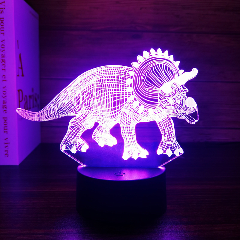 Dinosaur Toys, 3D T-Rex Night Light with Remote & Smart Touc