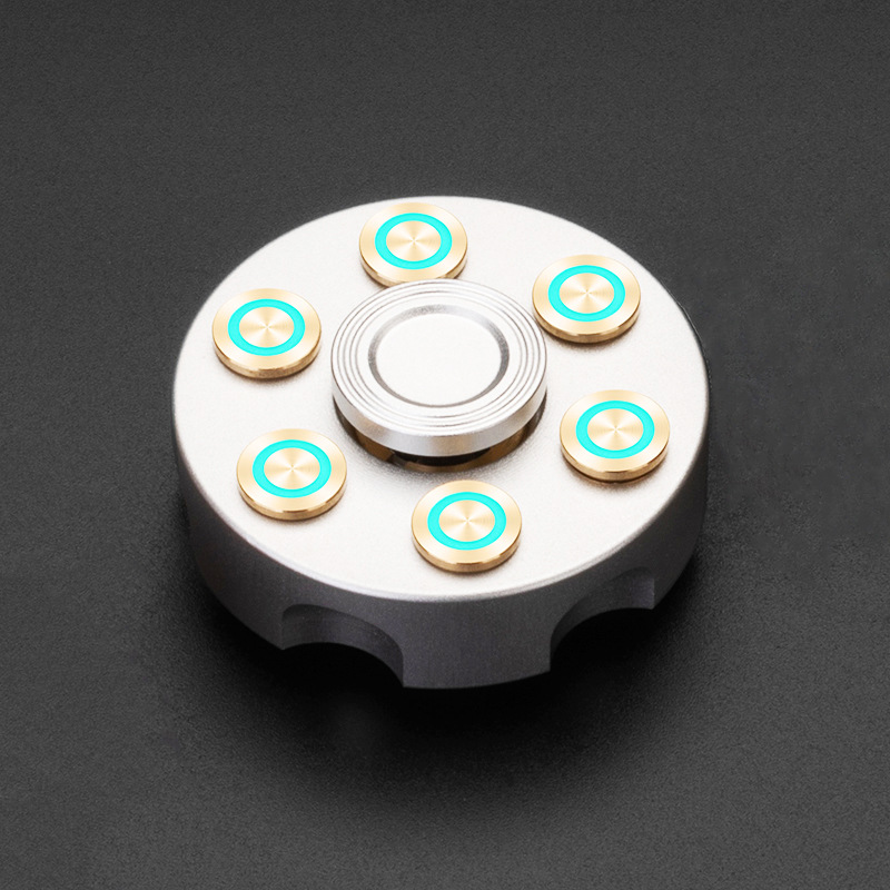 Luminous Cylinder EDC Fidget Spinner - Kinetic Desk Toy for Focus & Stress Relief