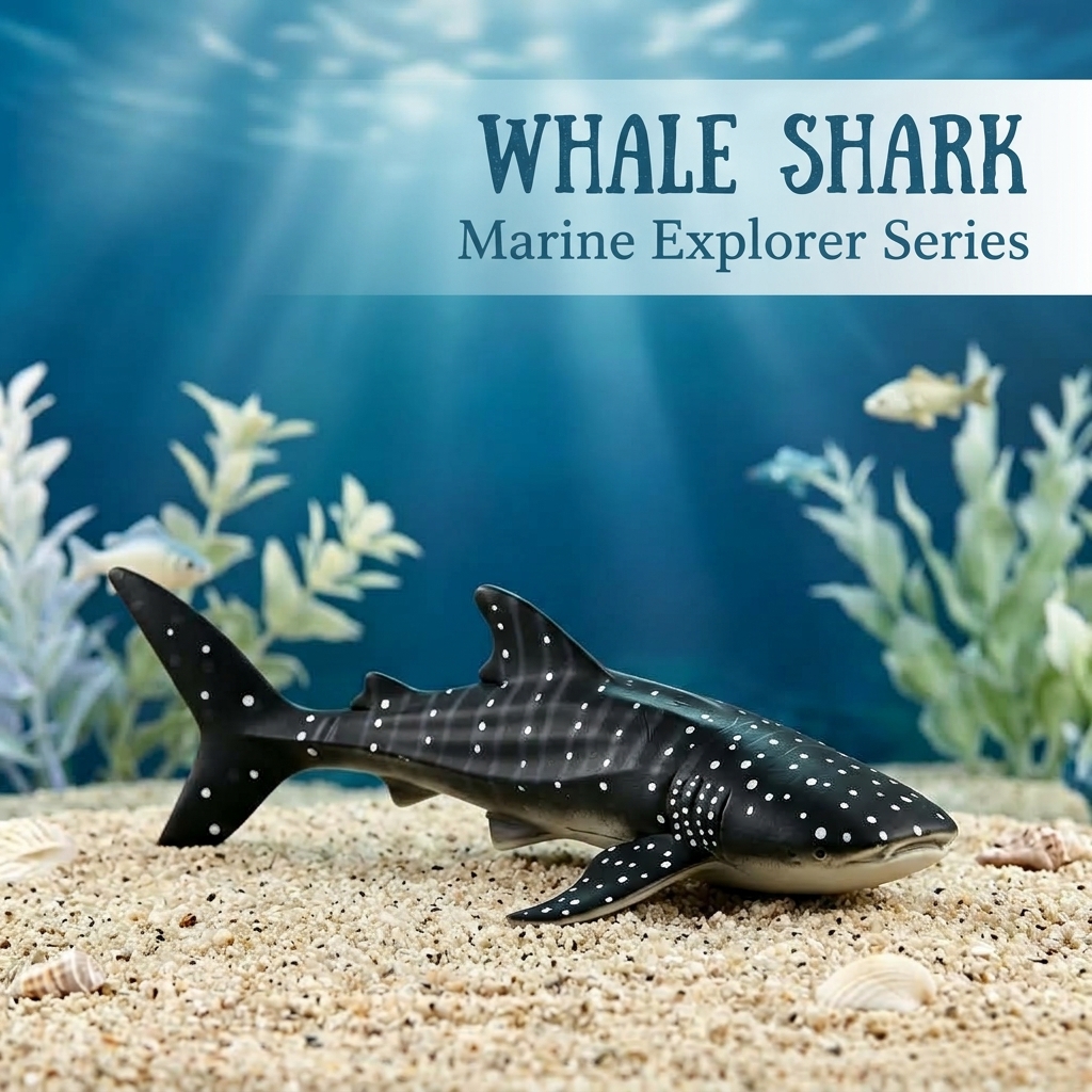 Educational Marine Life Discovery Kit: Lifelike Whale & Shark Models for Gifts & Decor