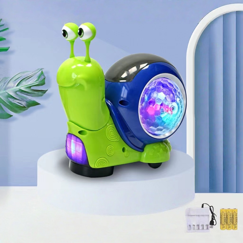 🐌️🎶 Little Snail Children's Automatic Obstacle-Avoiding Projection Fun Toy
