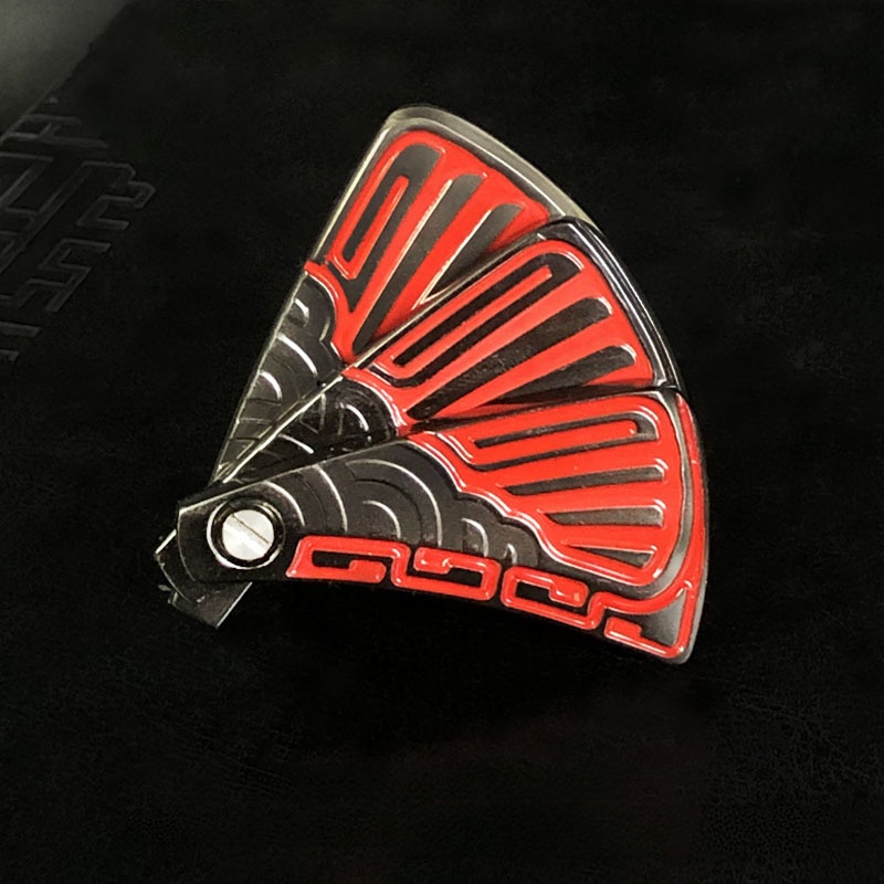 Folding Fan Magnetic Fidget Slider – Metallic Sensory EDC Stress Relief Toy