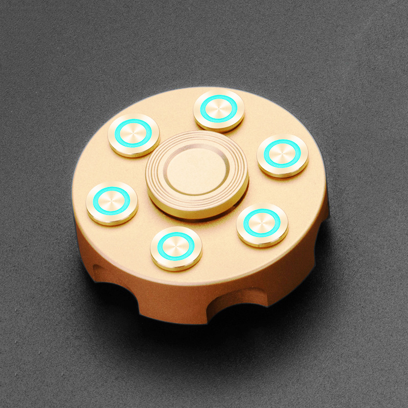 Luminous Cylinder EDC Fidget Spinner - Kinetic Desk Toy for Focus & Stress Relief
