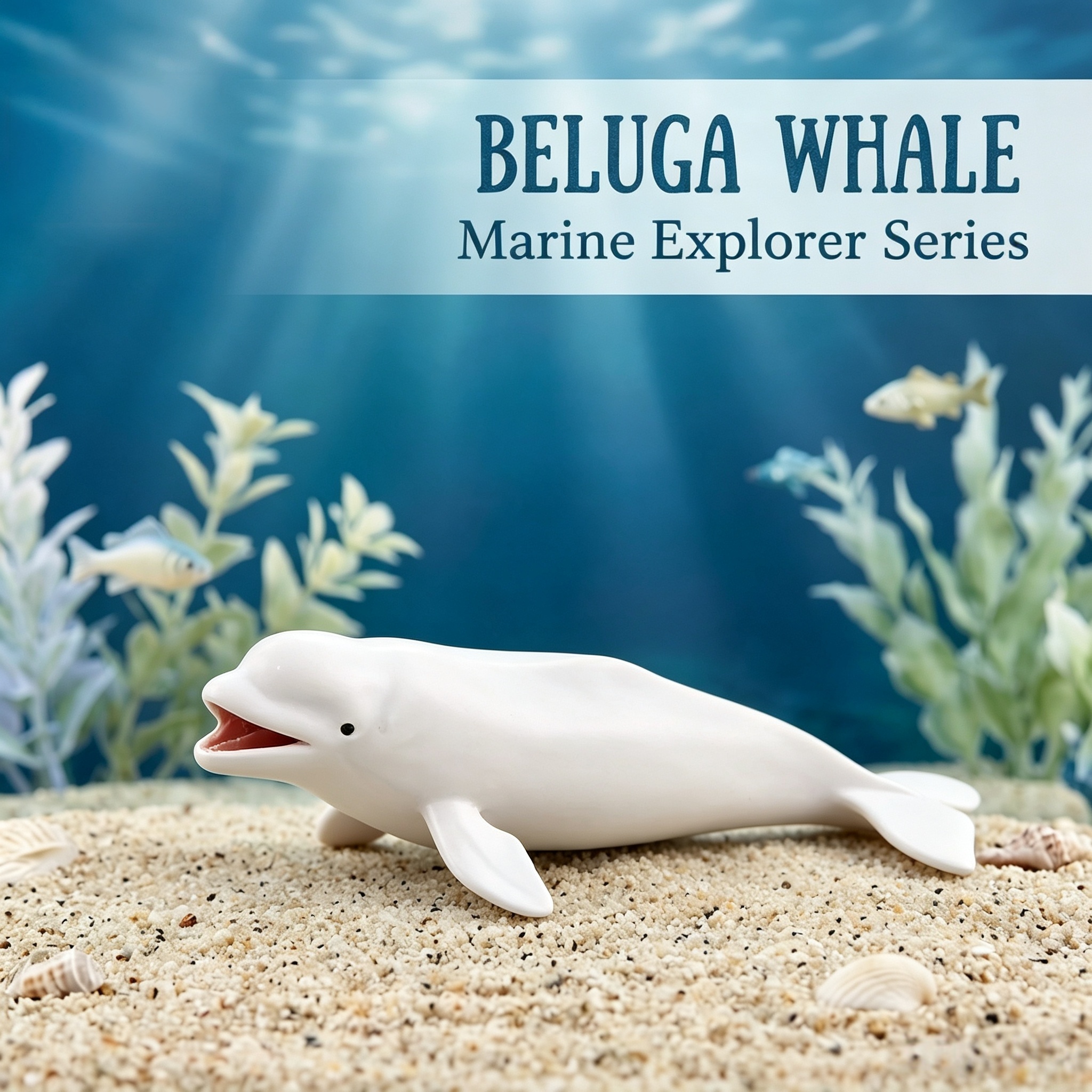 Educational Marine Life Discovery Kit: Lifelike Whale & Shark Models for Gifts & Decor