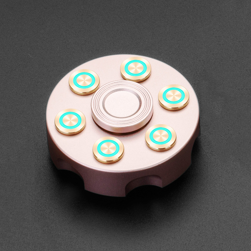 Luminous Cylinder EDC Fidget Spinner - Kinetic Desk Toy for Focus & Stress Relief