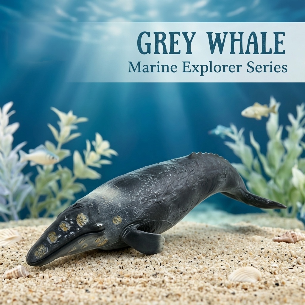Educational Marine Life Discovery Kit: Lifelike Whale & Shark Models for Gifts & Decor