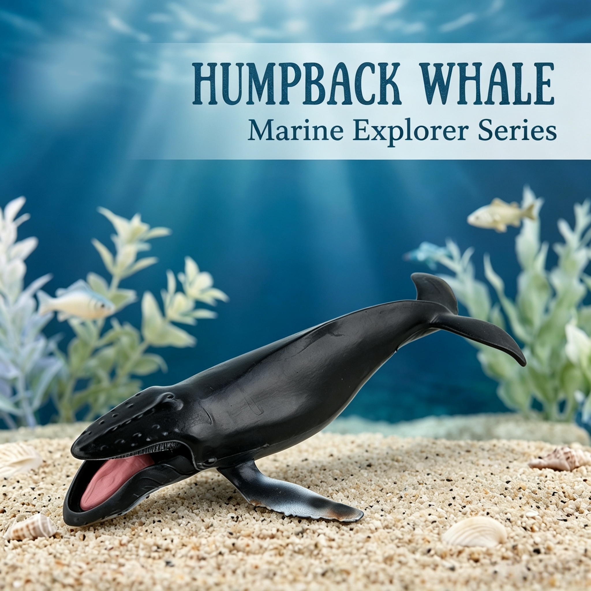 Educational Marine Life Discovery Kit: Lifelike Whale & Shark Models for Gifts & Decor
