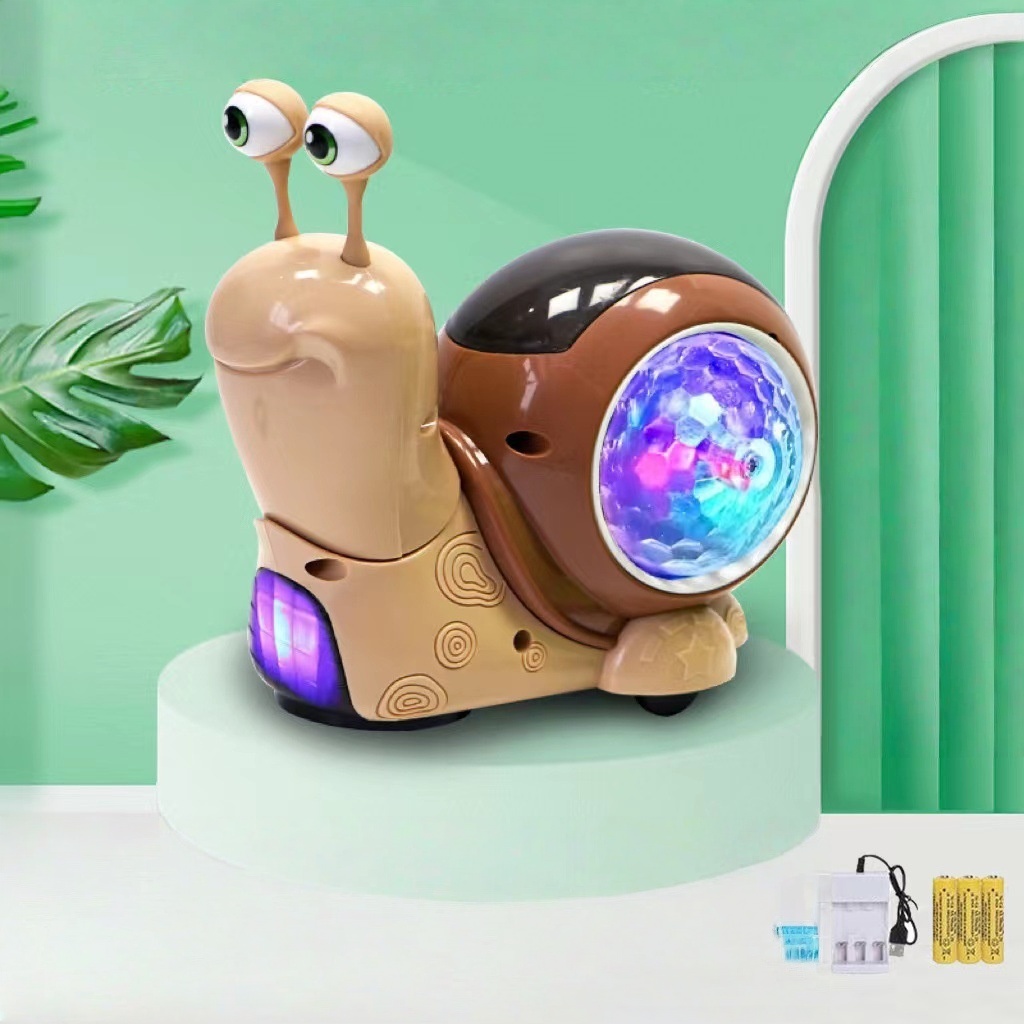 🐌️🎶 Little Snail Children's Automatic Obstacle-Avoiding Projection Fun Toy