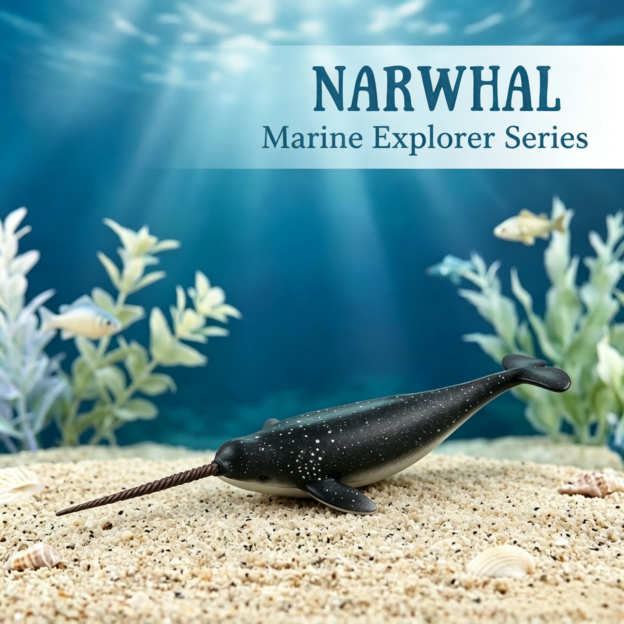 Educational Marine Life Discovery Kit: Lifelike Whale & Shark Models for Gifts & Decor