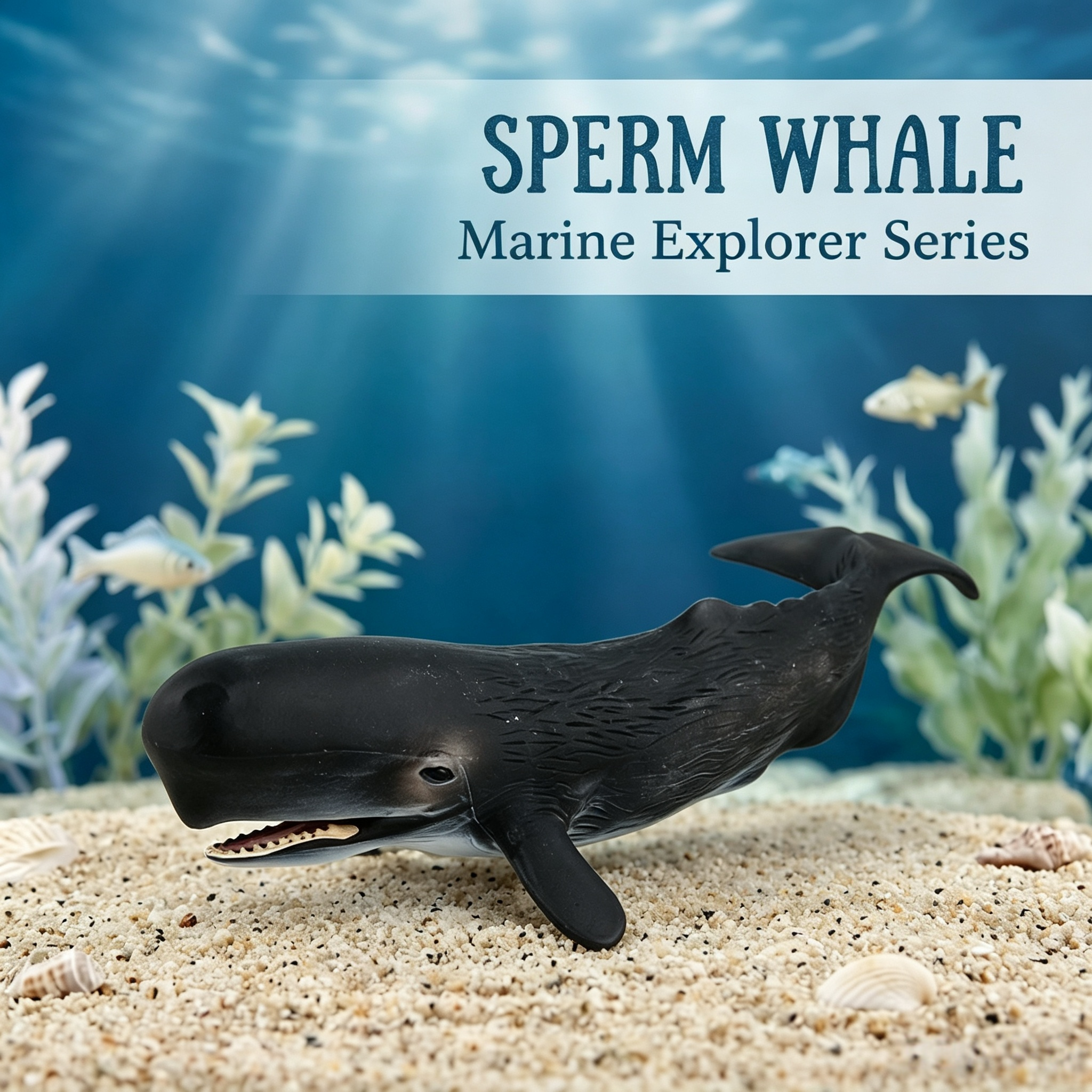 Educational Marine Life Discovery Kit: Lifelike Whale & Shark Models for Gifts & Decor