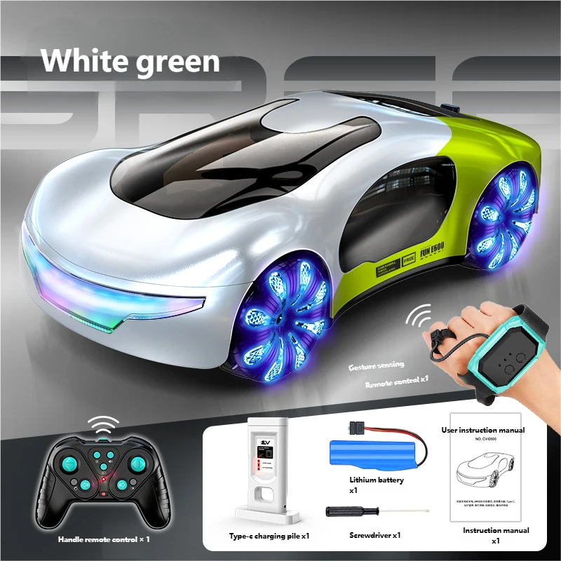 🎮Future Remote-Controlled Car with Gesture Sensing, Featuring Lights, Spray Effects, and Sound