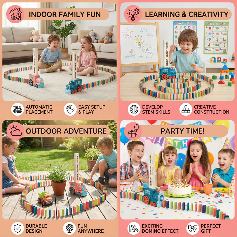 Domino Train Toy for Kids