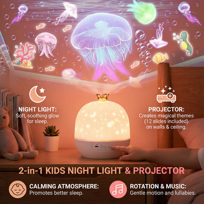 2-in-1 Kids Night Light and Projector