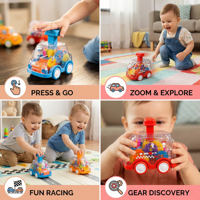 Press & Go – Gear Wheel Cars