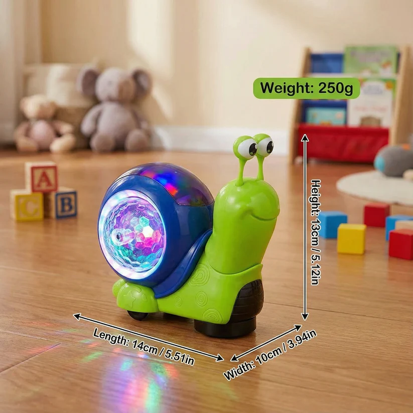 🐌️🎶Glowing and Music Playing Crawling Snail Toy