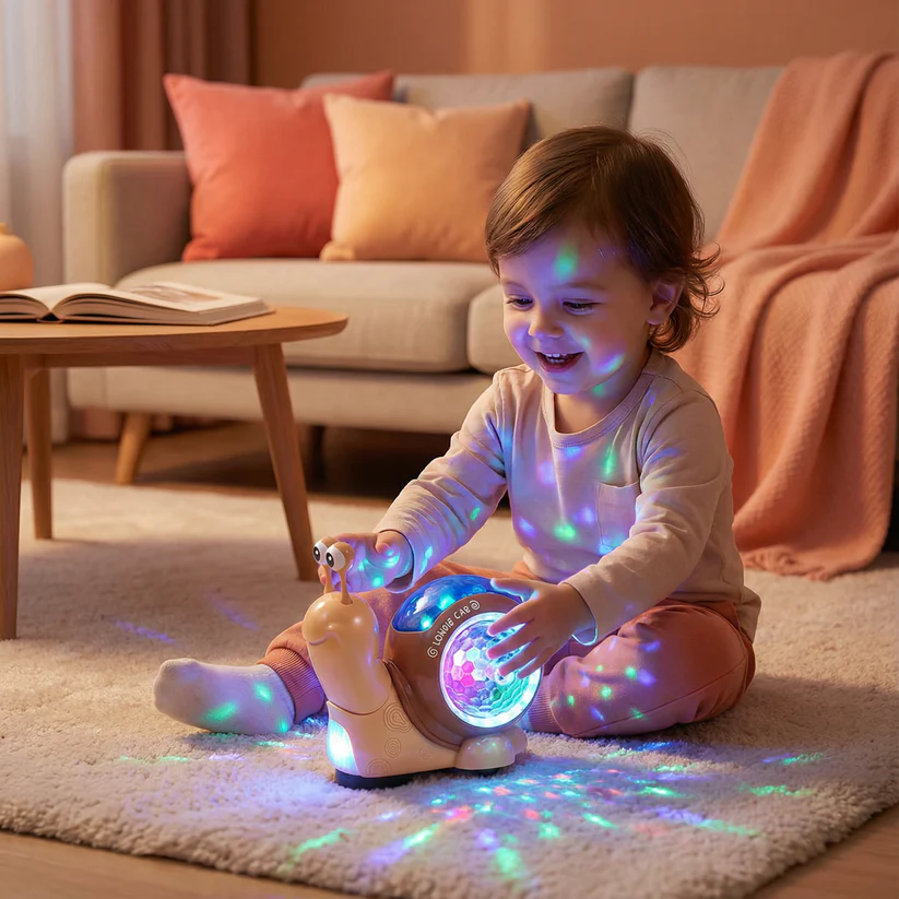 🐌️🎶Glowing and Music Playing Crawling Snail Toy