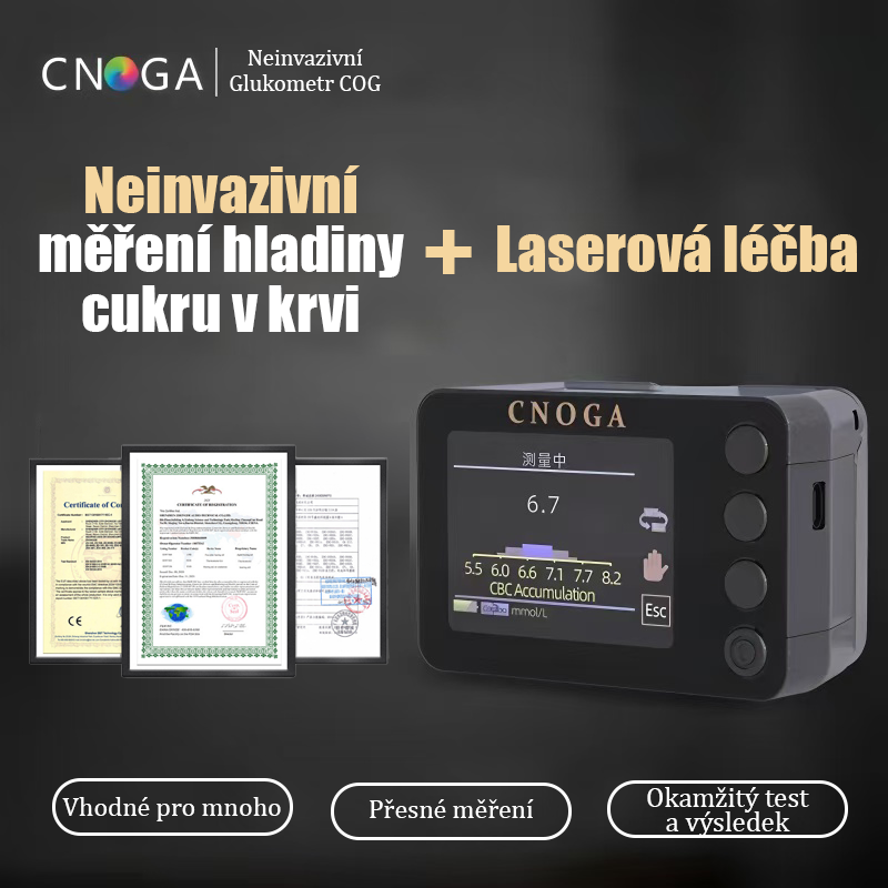 Neinvazivní multifunkční přístroj (více detekčních funkcí + laserové ošetření)