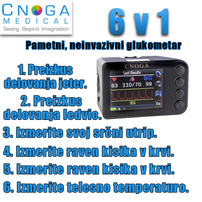Neinvazivni multifunkcijski glukometer (več funkcij zaznavanja + lasersko zdravljenje)