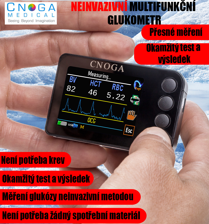 Neinvazivní multifunkční přístroj (více detekčních funkcí + laserové ošetření)