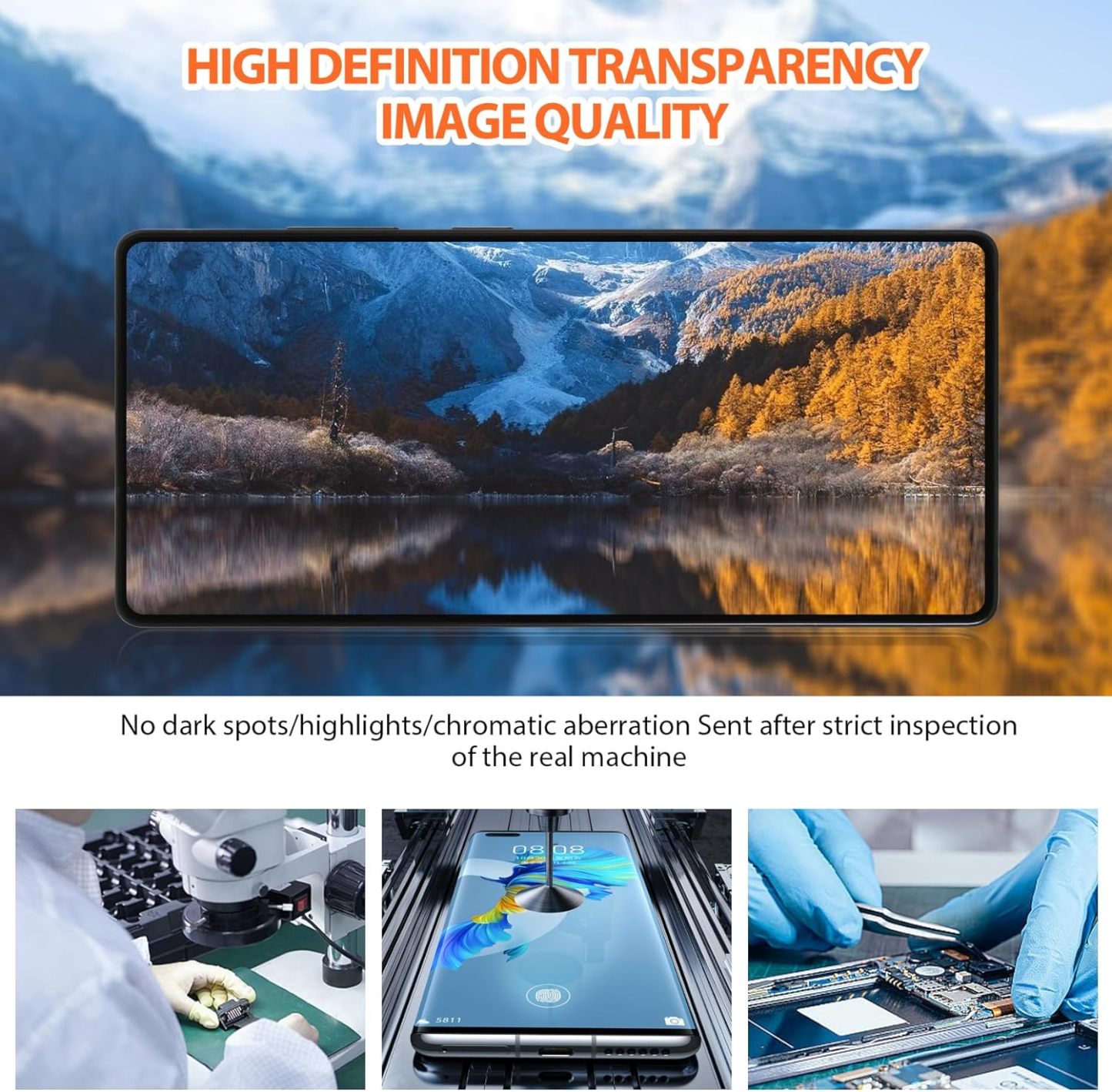 AMOLED LCD for Samsung S25 Ultra 5G Screen Replacement for Samsung S25 Ultra LCD Screen S938B Touch Display Digitizer Assembly Repair Parts with Frame(with Fingerprint Function) (Titanium Black)