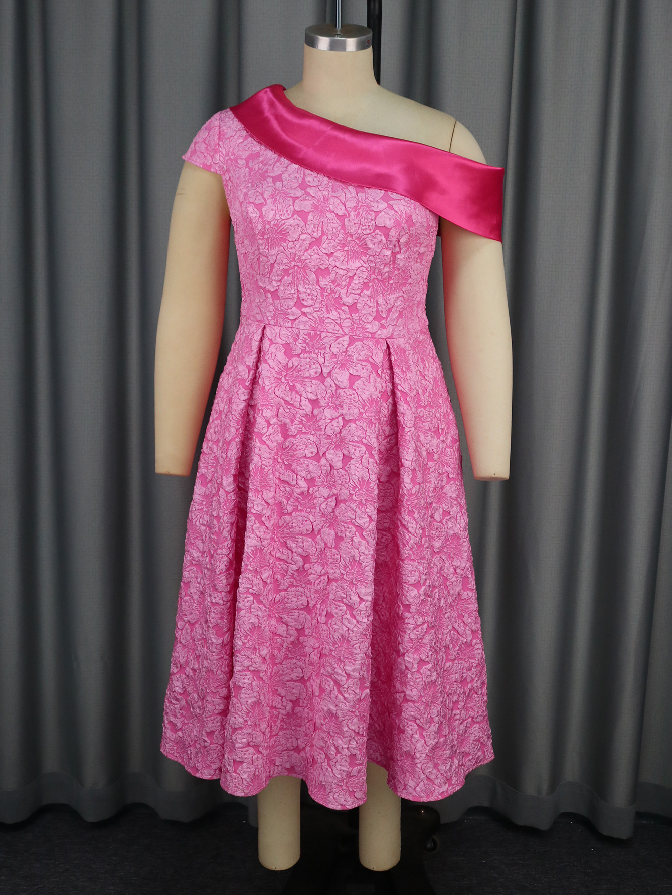 Plus-Sizes  One-Shoulder A-Line Cocktail Dress - Formal Wear AM040830	-UGENA FASHION