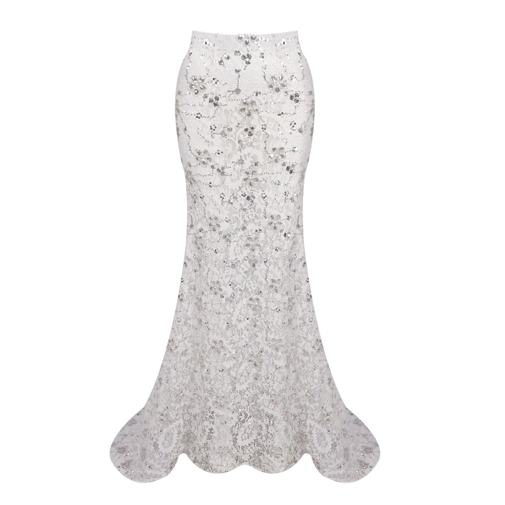 Modern Backless Bridal Blazer and Sequin Lace Mermaid Skirt Set - Two-Piece Wedding Suit for Reception & Civil Ceremony Z0028